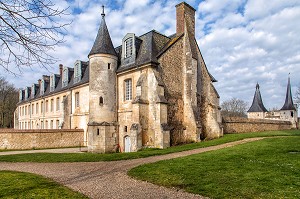 LOGIS DE L'ABBE COMMENDATAIRE DU XVIII EME SIECLE, ABBAYE NOTRE-DAME DU BEC CONSTRUITE AU XI EME SIECLE, LE BEC-HELLOUIN (27), FRANCE 