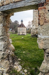 PIGEONNIER DU XVIII EME SIECLE, ABBAYE ROYALE DE MORTEMER CONSTRUITE AU XII EME SIECLE PAR HENRI 1ER BEAUCLERC FILS DE GUILLAUME LE CONQUERANT POUR DES MOINES BENEDICTINS, LISORS (27), FRANCE 