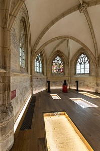 INTERIEUR DE L'EGLISE SAINT-GEORGES CONSTRUITE ENTRE XII ET FIN XV EME SIECLE, CHATEAU DE CAEN CONSTRUIT VERS 1060 (XI EME SIECLE) PAR GUILLAUME LE CONQUERANT, RESIDENCE DES DUCS DE NORMANDIE, CAEN (14), FRANCE 