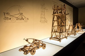 SALLE DES MAQUETTE, CHATEAU GUILLAUME-LE-CONQUERANT DU XII ET XIII EME SIECLE, FALAISE (14), FRANCE 