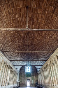 REFECTOIRE DU XIII EME SIECLE, ABBAYE DU MONT-SAINT-MICHEL (50), FRANCE 