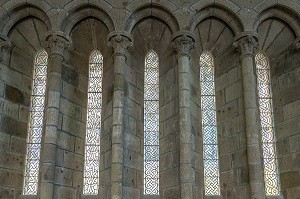 EBRASEMENTS DES FENETRES DU REFECTOIRE DU XIII EME SIECLE, ABBAYE DU MONT-SAINT-MICHEL (50), FRANCE 