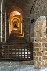 ESCALIER NORD-SUD DU XI EME SIECLE, ABBAYE DU MONT-SAINT-MICHEL (50), FRANCE 