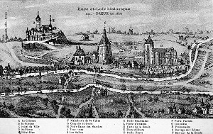 CARTE POSTALES ANCIENNES, DREUX EN 1600, EURE-ET-LOIR HISTORIQUE (28), FRANCE 