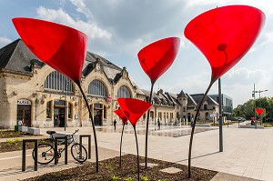 GARE SNCF, VILLE DE DREUX, EURE-ET-LOIR (28), FRANCE 