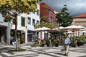 SCENE DE RUE, PRACA DO CARMO, FUNCHAL, ILE DE MADERE, PORTUGAL 