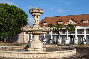 PREFECTURE DE CAYENNE, PLACE LEOPOLD HEDER, GUYANE FRANCAISE, DEPARTEMENT-REGION D'OUTRE-MER, AMERIQUE DU SUD, FRANCE 