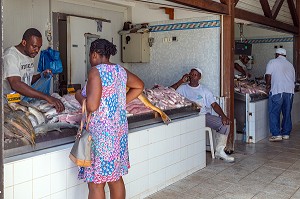 MARCHE AUX POISSONS PRES DU VIEUX PORT, CAYENNE, GUYANE FRANCAISE, DEPARTEMENT-REGION D'OUTRE-MER, AMERIQUE DU SUD, FRANCE 