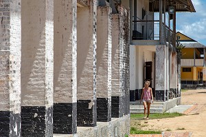 BARAQUEMENT DU CAMP DE LA TRANSPORTATION, SAINT-LAURENT DU MARONI, GUYANE FRANCAISE, DEPARTEMENT-REGION D'OUTRE-MER, AMERIQUE DU SUD, FRANCE 
