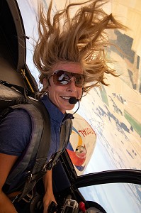 PORTRAIT DE SALOME GILLES, CHAMPIONNE DE FRANCE DE VOLTIGE AERIENNE 2017, DREUX (28), FRANCE 