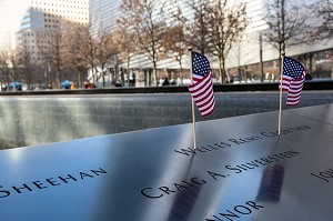 PARC COMMEMORATIF DU 11 SEPTEMBRE 2001 EN HOMMAGE AUX VICTIMES, WORLD TRADE CENTER, MANHATTAN, NEW-YORK, ETATS-UNIS, USA 