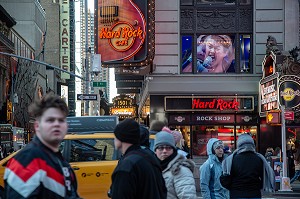 HARD ROCK CAFE, TIMES SQUARE, MANHATTAN, NEW-YORK, ETATS-UNIS, USA 