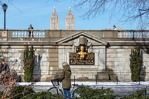 MEMORIAL DE JOHN PURROY MITCHEL (1879-1918), MAIRE DE LA VILLE DE 1914 À 1918, MANHATTAN, NEW-YORK, ETATS-UNIS, USA 