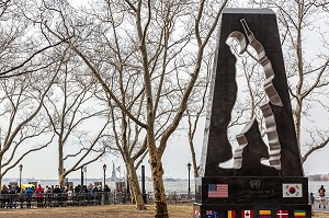 STATUE A LA MEMOIRE DES VICTIMES DE LA GUERRE DE COREE, MANHATTAN, NEW-YORK, ETATS-UNIS, USA 