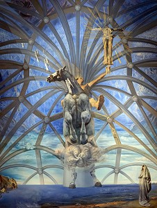 SANTIAGO EL GRANDE, 1957, SALVADOR DALI, REPRESENTATION MONUMENTALE DE L'APOTRE SAINT-JACQUES, SAINT PATRON DE L'ESPAGNE, GALERIE D'ART BEAVERBROOK, FREDERICTON, NOUVEAU-BRUNSWICK, CANADA, AMERIQUE DU NORD 