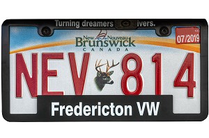 PLAQUE D'IMMATRICULATION DE FREDERICTON, NOUVEAU-BRUNSWICK, CANADA, AMERIQUE DU NORD 