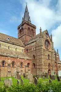 CATHEDRALE SAINT-MAGNUS, KIRKWALL, ARCHIPEL DES ORCADES, ECOSSE, ROYAUME-UNI, EUROPE 