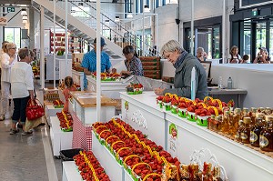 FRAISES FRAICHES, FRUITS DE PRODUCTION REGIONALE, LE NOUVEAU GRAND MARCHE, BOULEVARD WILFRID HAMEL, QUEBEC, CANADA 