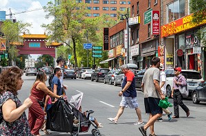 ENTREE DU QUARTIER CHINOIS, MONTREAL, BOULEVARD SAINT-LAURENT, QUEBEC, CANADA 
