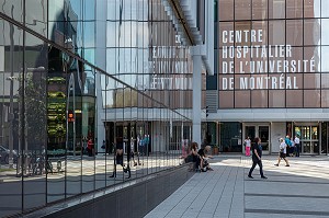 ENTREE DU CENTRE HOSPITALIER DE L'UNIVERSITE DE MONTREAL (CHUM), RUE SANGUINET, MONTREAL, QUEBEC, CANADA 