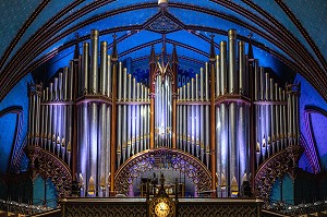 L'ORGUE DE LA BASILIQUE NOTRE-DAME DE MONTREAL, MONTREAL, QUEBEC, CANADA 