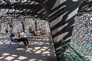 ZONE DE DETENTE DU MUCEM, MUSEE DES CIVILISATIONS DE L'EUROPE ET DE LA MEDITERRANEE, MARSEILLE, BOUCHES-DU RHONE, FRANCE 