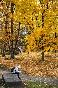 COULEURS D'AUTOMNE PRES DE L'UNIVERSITE DE MONTREAL, PARC DU CHEMIN DE LA RAMPE, MONTREAL, QUEBEC, CANADA 