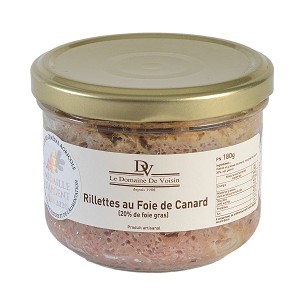 RILLETTES AU FOIE GRAS DE CANARD, BOUTIQUE A LA FERME, PRODUCTEUR DE FOIE GRAS ET DE CONSERVES A BASE DE CANARD, DOMAINE DE VOISIN, TILLAY-LE-PENEUX, EURE-ET-LOIR, FRANCE 