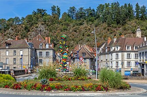 ROND POINT DE LA MAURICE DAYRAS, VILLE D'AUBUSSON, CREUSE, FRANCE 