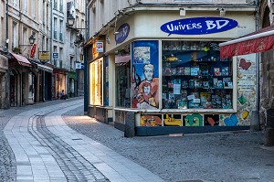 UNIVERS BD (BANDES DESSINEES), AMBIANCE DE LA RUE FROIDE, CAEN, CALVADOS, NORMANDIE, FRANCE 