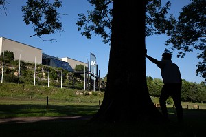 JARDIN A L'ARRIERE DU MEMORIAL DE CAEN, CALVADOS, NORMANDIE, FRANCE 