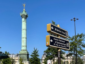 PANNEAU INDICATEUR DE L'HOPITAL DES QUINZE-VINGTS, CENTRE NATIONAL D'OPHTALMOLOGIE, PLACE DE LA BASTILLE, 11 EME ARRONDISSEMENT, PARIS, FRANCE 