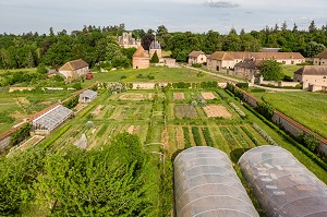 LE JARDIN POTAGER DU DOMAINE DE CHAMBRAY, LYCEE AGRICOLE DU CHATEAU DE CHAMBRAY, MESNIL-SUR-ITON, EURE, NORMANDIE, FRANCE 