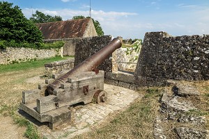 CANON DE DEFENSE, CITADELLE DE BLAYE, FORTIFICATION CONSTRUITE PAR VAUBAN, GIRONDE, FRANCE 