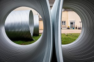 FABRICATION DE BASSINS D'ORAGES ET DE RESERVOIRS METALLIQUES, SAT, SOCIETE AIGLONNES DE TUBES, RAI, ORNE, NORMANDIE, FRANCE 