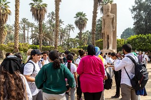 COLOSSE DU MOYEN EMPIRE AU NOM DU PHARAON RAMSES II, MUSEE DE MIT RAHINA, CLASSE AU PATRIMOINE MONDIAL DE L'UNESCO, LE CAIRE, EGYPTE, AFRIQUE 