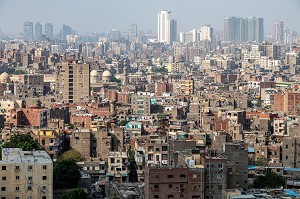 VUE SUR LA VILLE DEPUIS LA CITADELLE DE SALADIN, SALAH EL DIN, CONSTRUITE AU XII EME SIECLE, LE CAIRE, EGYPTE, AFRIQUE 