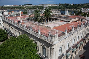 VUE DE LA FENETRE DE LA CHAMBRE 511 DE L'HOTEL AMBOS MUNDOS OU VECUT ERNEST HEMINGWAY (1899-1961), ECRIVAIN ET JOURNALISTE AMERICAIN, DANS LES ANNEES 30, CALLE DEL OBISPO, HABANA VIEJA, LA HAVANE, CUBA, CARAIBES 