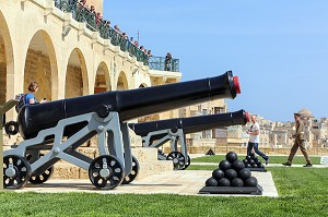 BATTERIE DE SALUTATION, SALUTING BATTERY, UPPER BARRAKKA, LA VALETTE, MALTE 