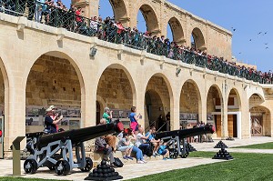 BATTERIE DE SALUTATION, SALUTING BATTERY, UPPER BARRAKKA, LA VALETTE, MALTE 