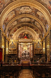 INTERIEUR CO CATHEDRALE SAINT JEAN, LA VALETTE, MALTE 