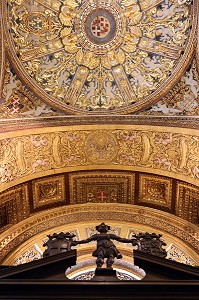 PLAFOND DE LA CHAPELLE DE LA LANGUE ANGLO BAVAROISE, CO CATHEDRALE SAINT JEAN, LA VALETTE, MALTE 