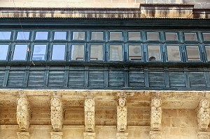 CO CATHEDRALE SAINT JEAN, BOW WINDOW, LA VALETTE, MALTE 