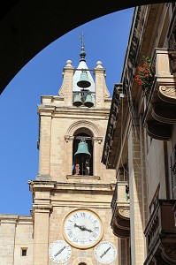 FACADE DE LA CO CATHEDRALE SAINT JEAN, LA VALETTE, MALTE 