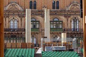 OPERA A CIEL OUVERT OEUVRE DE RENZO PIANO SUR LES RUINES DE L'OPERA ROYAL, LA VALETTE, MALTE 