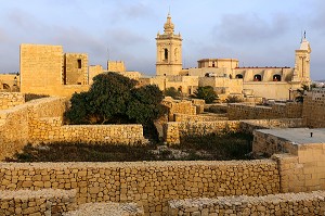 CATHEDRALE NOTRE-DAME DE L'ASSOMPTION DE GOZO ET CITADELLE, VICTORIA, RABAT, ILE DE GOZO, MALTE 