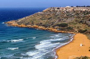 PLAGE DE RAMLA BAY, ILE DE GOZO, MALTE 