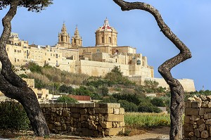 CATHEDRALE SAINT PIERRE ET SAINT PAUL DE MDINA, ANCIENNE VILLE MEDIEVALE FORTIFIEE ET ANCIENNE CAPITALE DE MALTE, MDINA, MALTE 