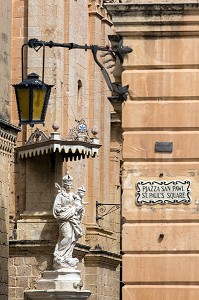MDINA, ANCIENNE VILLE MEDIEVALE FORTIFIEE ET ANCIENNE CAPITALE DE MALTE, MDINA, MALTE 