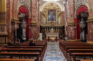 EGLISE DES CARMELITES, MDINA, ANCIENNE VILLE MEDIEVALE FORTIFIEE ET ANCIENNE CAPITALE DE MALTE, MDINA, MALTE 